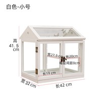 한라목유리꽃방 꽃꽂이꽃 몇 화기동방지꽃식물난방 사랑스럽게 꾸며진 오두막집 원목 유리 미니온실 전원주택 조경 원예 화분 받침대, C