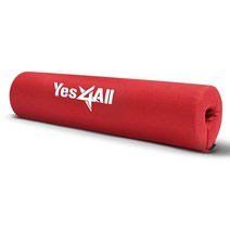 Yes4All 폼 바 패드 - 올림픽 바벨 패드 - 바벨 스쿼트 패드 - 스쿼트 힙 스러스트용 바벨 넥 패드 - 역도 바 패드 (블랙 2개 세트), C. Red