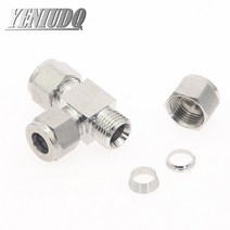 스테인레스 스틸 304 더블 페룰 티 튜브 피팅 거치대 파이프 1 개, 05 19.05mm  3I4