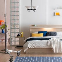 RF 아르테 LED 리노 서랍 슈퍼싱글/퀸 침대 (매트제외), 메이플화이트