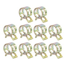10pcs 5-16mm 호스 클램프 아연 도금 스프링 클립 호스 파이프 클램프 에어 클램프, 15mm