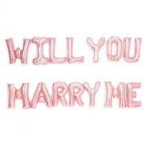 청혼 은박풍선세트 WILLYOUMARRYME 로즈골드 축구 체육대회 배구 스포츠 응원도구 운동경기 벌룬스틱 학생