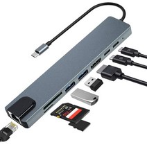 에드렛 8in1 C타입 USB 멀티허브 SC-USH88
