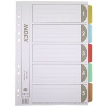 아톰 인덱스내지(PVC) A4 5분류 F207