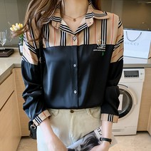 나바바 NB404 스마일 캐주얼 반 체크 셔츠