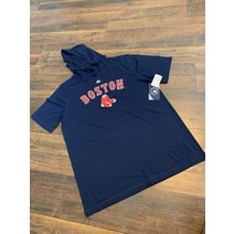 MLB 보스턴 레드삭스남성 short sleeve 후드 셔츠 LARGE New w/o tags