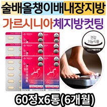 (AtoZ) 남자 여성 술배 내장지방 복부지방 올챙이배 가르시니아 다이어트 보조제 뱃살 허벅지살 급찐살 팔뚝살 빼기 빼는법 중년 50대 40대 체지방 탄수화물 컷팅제 단기간 한달, 6통, 60정