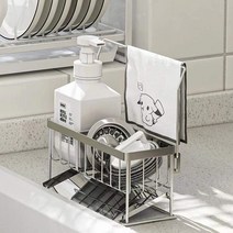 공간의 사소함 스텐 304 스테인레스 수세미렉 수세미보관 선반 거치대, 1개, sus