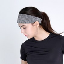 에이빅 스포츠 쿨 기능성 땀흡수 헤어밴드, 스트라이프 그레이