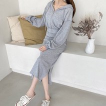 몬말리 04/05 츄리닝 와플 원피스 상하의 세트 여성 봄 가을 (6876238)