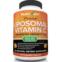 미국 Nutrivein 리포조말 비타민 C 1650mg 180정