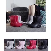 귀여운 여자 어른 성인 비 장화 여성장화 작업용 농사