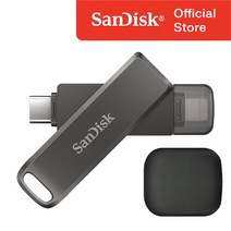 샌디스크 iXpand Luxe 8핀 & C타입 USB 3.1 메모리 / USB 전용 케이스, 64GB