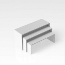 3개/대 아크릴 디스플레이 스탠드 크기 보석 쇼케이스 스토리지 랙 피규어 컬렉션 및 홈 장식 지갑 향수, 01 white