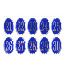 에폭시 원형 사물함 테이블 신발장 번호판 파랑21-30