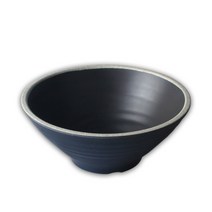 [돌산멜라민] 앤틱블랙 토속볼 - 볼 면기 대접 공기 식당용 업소용 그릇, 3호 (7656), 1개