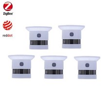 화재 경보기 연기 감지기 수신기 Zigbee30 스마트 방지 경보 센서 CE EN14604 Rosh 승인 SmartThings 홈 어시스턴트와 함께 작동, 5PCS