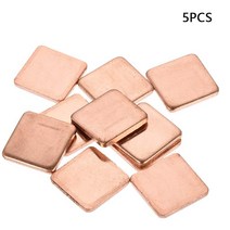 5Pcs 0.3-2mm 열 패드 배리어 순수 구리 히트 싱크 심 노트북 플레이트 컴퓨터 그래픽 카드 방열판, 01 15x15x2.0mm