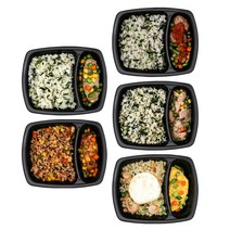 편의점 점심 배달 미스터네이처 단기 관리 1주 식단 저당 고기 반찬 도시락 5종 세트 1071g (냉동) 1세트, 5종5팩(각1팩씩), 5개