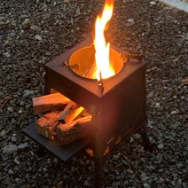 화목난로 엘로슈홈 입문자용 캠핑 장작 펠릿 캠린이