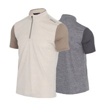 늑대와여우 남성 시원한 반팔 집업 티셔츠 등산복 작업복 상의 여름용