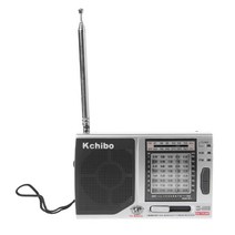 KK-9803 FM / MW / SW1-8 FULL 10 BAND HI 감도 접이식 킥 스탠드가있는 고감도 라디오 수신기, 검은색
