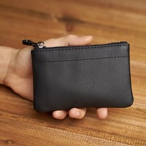 ZRCX 헤드 레이어 소가죽 카드 가방 남성용 수제 지퍼 지갑 키 케이스 자동차