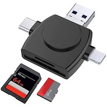 일본직발송 3. RUIEOD 메모리 카드 리더기 4IN1 SD 카드 리더 USB3.0 데이터 마이그레이션 (BLACK) B09724, ONE SIZE_Black, Black, 상세 설명 참조0
