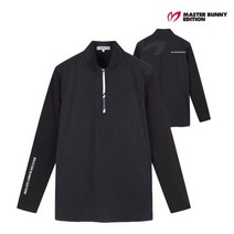 마스터바니에디션 골프 masterbunnyedition남성 포인트 반집업 티셔츠 M41102TH015_BK, 004, BK