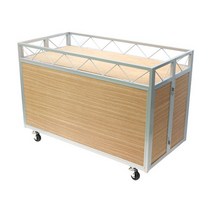 [국내산] 신형매대 SM-204 / 오크 / 접이식 / 미닫이문기본장착, 선택안함, 4자[W1200*D600*H820], 1개