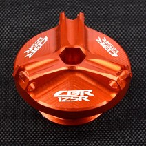 혼다 CBR125R 2020 오토바이 액세서리 엔진 오일 컵 플러그 커버, 01 Orange
