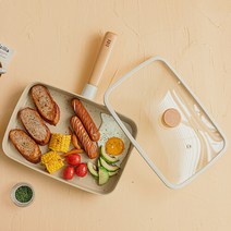 네오플램 피카 IH 사각 브런치팬 29cm+유리뚜껑, 단품없음