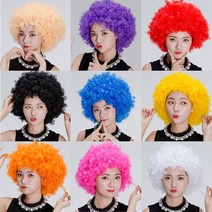 점보가발 파티소품 뽀글이 파마 코믹 아프로 축제 행사 장기자랑 공연 할로윈 크리스마스, 점보가발 핑크