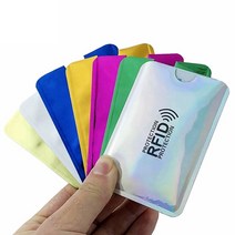 RFID NFC 복사기 남성 여성을위한 5pcs rfid 차단 카드 슬리브 레이저 알루미늄 호일 nfc 리더 잠금 보호기 안티 스캔 은행 신용 카드 홀더, 7pcs 혼합 색상