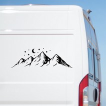 카라반트레일러 아웃트리거 레인지 스티커 대형 캐러밴 캠핑카 어드벤처 마운틴 캠핑 RV 트럭 데칼 말박스 자동차 밴, 파란+80X26CM