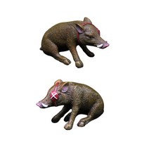 QDY 장식 멧돼지 장식품 공예 미니어처 인형 크리 에이 티브 컬렉션 Microlandscape 거실 장식 데스크탑, 수지, 그림으로
