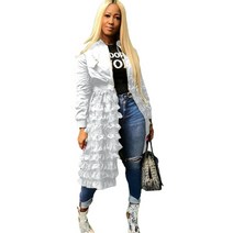 여성빅사이즈코트 점퍼 조끼 트렌치 코트 신착 s 3x 4x 5xl 패션 지퍼 솔리드 컬러 자켓 메쉬 레이스 드레스 플러스 사이즈 여성 자켓 가을 겨울 코트