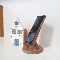 나무로공방] 엘라 자작나무 원목 휴대폰거치대 스마트폰 받침대, 도토리