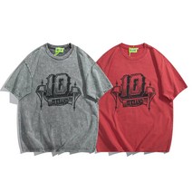 한글 레터링 프린트 코디 캐주얼 티셔츠