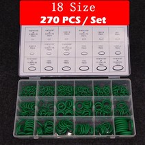에어컨 냉매 가스 충전기 자동차 270 개 에어컨 HNBR O 링 자동차 수리 도구 고무 냉매 세트 18 크기, 01 270Pcs With Box