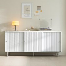 [1만원★즉시할인]장인가구 비에토 템바보드 사이드보드장 TV 거실장 1600, 화이트