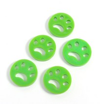 청소용품전문점 먼지제거 흡착 실리콘 5p세트 원형 초록색 세탁볼