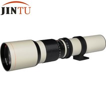 핸드폰 카메라 망원 렌즈 망원경 확대경 JINTU 화이트 슈퍼 500mm f/8.0 f8 및 T 마운트 니콘 D3200 D3300 D3400 D5200 D5300 D5500 D56, 01 니콘, 1개