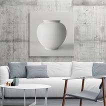 다복상징 순백 달항아리 백자 도자기 그림 액자 6호, 2번, 1개