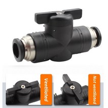 BUC 4 6 8 10 12mm 공압식 퀵 커넥터 PU 호스 커넥터 수동 밸브 조향 스위치 수동 볼 밸브, 벅-12 화이트