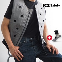 K2 리유저블 쿨링 베스트 냉감 쿨 아이스 조끼 여름 + V존양말