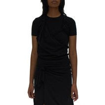 HELMUT LANG 헬무트 랭 Knot 코튼 Jersey T Shirt - BLACK135261