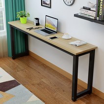 베란다 박세리 좁고긴 폭좁은 김세정 창가 책상 테이블 쇼파뒤 책장, 블랙+우드(180x40x74)