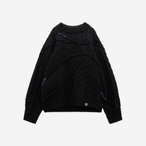 아더에러 x 자라 패치워크 오버사이즈 니트 스웨터 블랙 Ader Error x Zara Patchwork Oversize Knit Sweater Black l l 5755/002