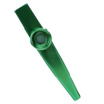 유용한 반주 카주 클리어 사운드 레크리에이션 매끄러운 표면 플루트 악기, Green 12.3x1.8x0.8cm